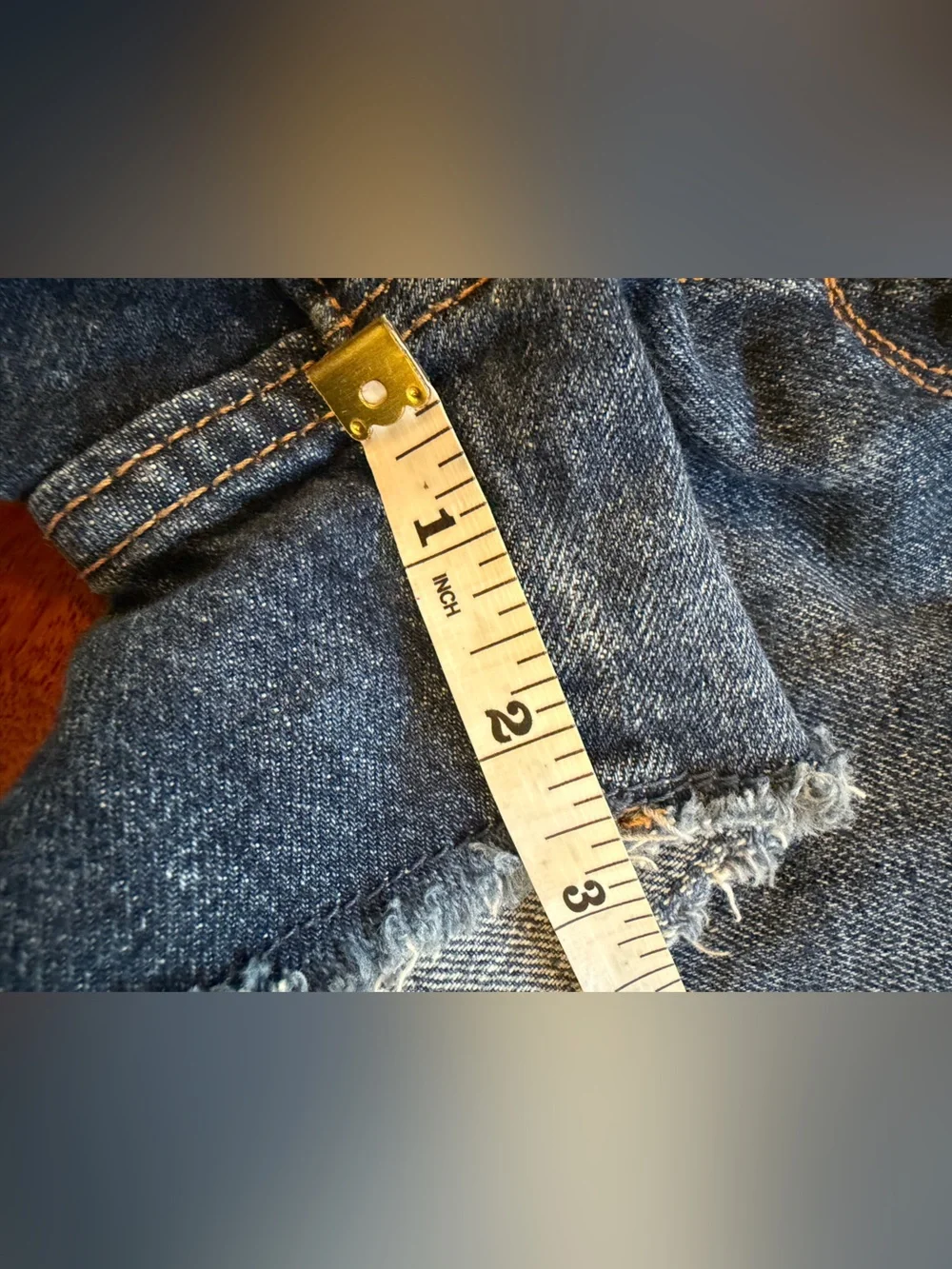 Old Navy Distressed Dark Blue Denim Shorts